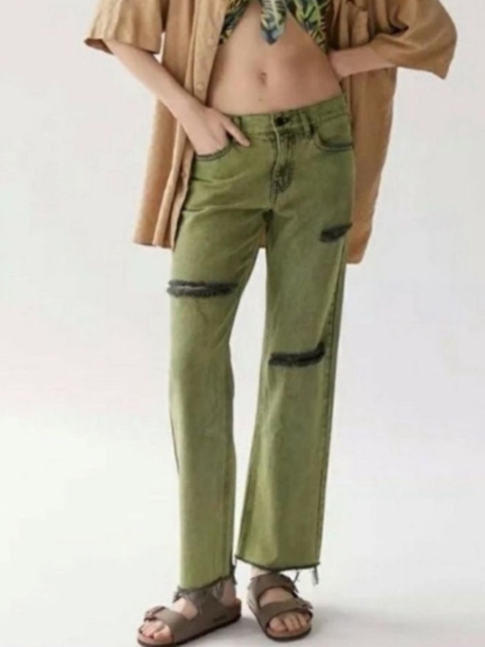 BDG cowboy jean distressed and wide leg